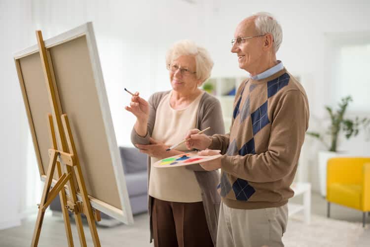 Senior Couple Painting.